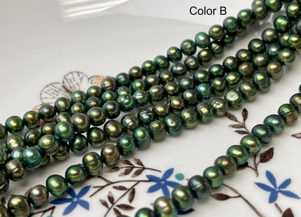 5 mm Olive Green Color Potato Freshwater Pearl Beads Genuine Cultured Freshwater Pearl Beads #P2794
