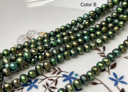 5 mm Olive Green Color Potato Freshwater Pearl Beads Genuine Cultured Freshwater Pearl Beads #P2794