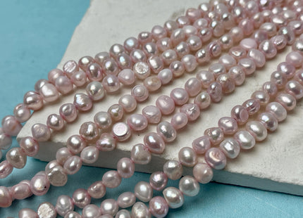 5-6 mm Baby Pink Color Potato Nugget Freshwater Pearl Beads Genuine Freshwater Pearls Tiny Seed Pearl 70 Beads #P2797
