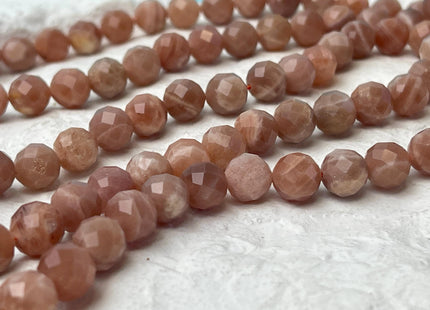 4mm 6mm 8mm 10mm 12mm Natural Color SunStone High Quality Faceted Round Gemstone Beads 15.5 Inches Strand #4514