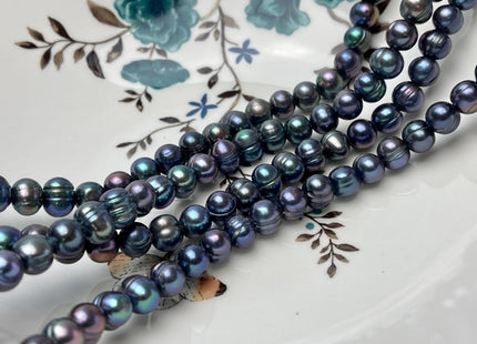 10-11 mm Large Hole Peacock Color Potato Freshwater Pearl Beads Hole Size 2.2 mm Large Hole Beads Large Hole Freshwater Pearls #1465