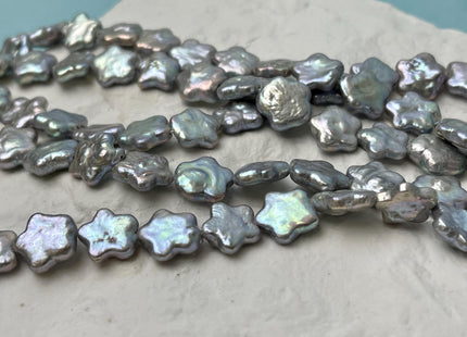 11 mm AAA Very Rare Gray Color Rounded Star Shape Freshwater Coin Pearl Beads Genuine High Luster Star Coin Pearls #P2818
