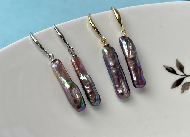 One Pair 925 Sterling Silver Or Gold Simple Hook Earring Setting 925 Sterling Silver Earring Hook Findings For Half Drilled Pearls #1628-F