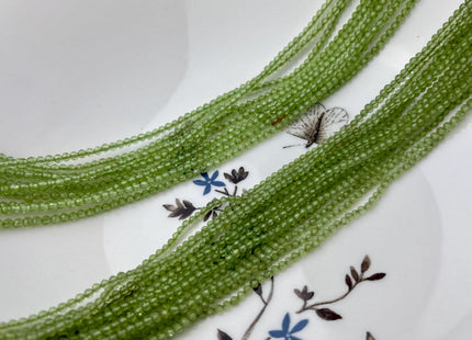 2-3 mm Faceted Round Tiny Peridot Gemstone Beads Genuine Natural Peridot Loose Beads 13 Inches Strand #2504