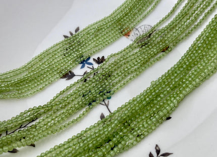 2-3 mm Faceted Round Tiny Peridot Gemstone Beads Genuine Natural Peridot Loose Beads 13 Inches Strand #2504