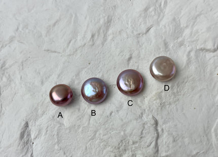 ONE Piece AAAAA 12-13 mm Natural Mauve Pink Top Quality Super High Luster Undrilled Smooth Thick Coin Pearl #P2659