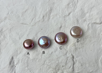 ONE Piece AAAAA 12-13 mm Natural Mauve Pink Top Quality Super High Luster Undrilled Smooth Thick Coin Pearl #P2659
