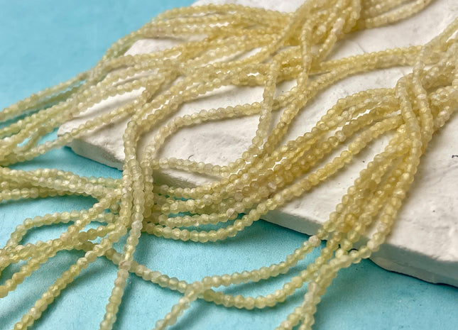 2-2.5 mm Yellow Honey Calcite Gemstone Beads Faceted Rondelle Shape 13 Inches Strand #4539