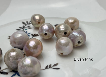 ONE Piece 12-17 mm AA Large Hole Jumbo Natural White Mauve Pink Gold Baroque Pearl Beads Hole Size 2.2mm Genuine Baroque Pearls #P2839