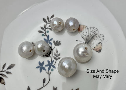 ONE Piece 12-17 mm AA Large Hole Jumbo Natural White Mauve Pink Gold Baroque Pearl Beads Hole Size 2.2mm Genuine Baroque Pearls #P2839