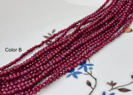 2 mm Faceted Round Ruby Color Pink Aventurine Gemstone Beads 13 Inches Strand #4542