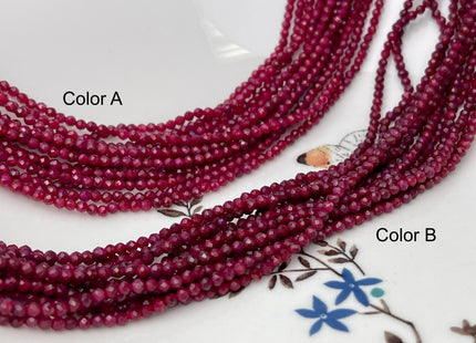 2 mm Faceted Round Ruby Color Pink Aventurine Gemstone Beads 13 Inches Strand #4542