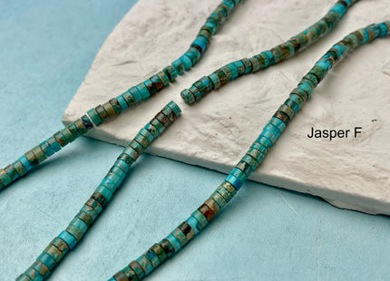 2x4mm Impression Jasper Heishi Rondelle Shape Sea Sediment Jasper Discs Gemstone Beads 15.5 Inches Strand #4545