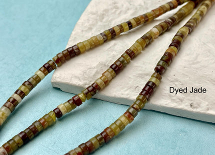 2x4mm Impression Jasper Heishi Rondelle Shape Sea Sediment Jasper Discs Gemstone Beads 15.5 Inches Strand #4545