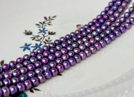6 mm Potato Freshwater Pearl Beads Peacock, Dark Green, Medium Champagne OR Purple Genuine Cultured Freshwater Pearl Beads #647