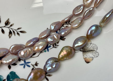 12-13x16-18 mm AAA Very Rare Natural Mauve Pink Freshwater Tear Drop Keshi Pearl Genuine High Luster Keshi Nugget Pearl #P2861