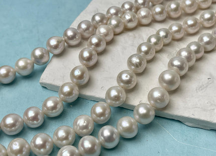 10-11 mm AA Natural White Edison Freshwater Pearl Beads High Luster Genuine Quality Off Round Edison Pearls #P2862
