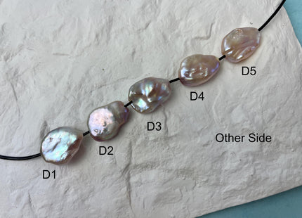 One-Of-A-Kind 17-19x23-25 mm AAA Large Hole Jumbo Natural Pink Mauve Baroque Pearl Hole Size 2.1mm Genuine High Luster Baroque Beads #P2842