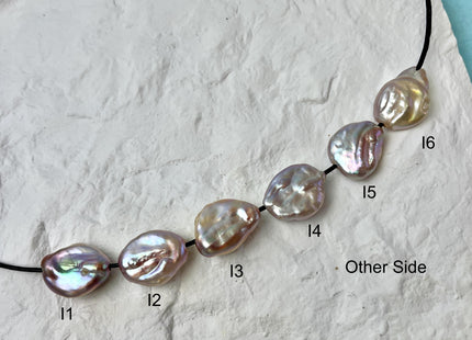 One-Of-A-Kind 16-17x20-23 mm AAA Large Hole Jumbo Natural Pink Mauve Baroque Pearl Hole Size 2.1mm Genuine High Luster Baroque Beads #P2842