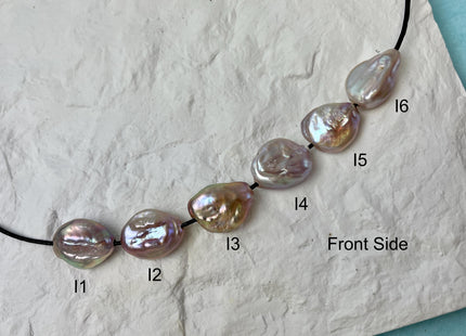 One-Of-A-Kind 16-17x20-23 mm AAA Large Hole Jumbo Natural Pink Mauve Baroque Pearl Hole Size 2.1mm Genuine High Luster Baroque Beads #P2842