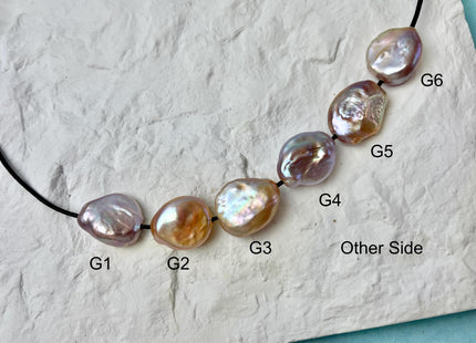 One-Of-A-Kind 16-17x20-23 mm AAA Large Hole Jumbo Natural Pink Mauve Baroque Pearl Hole Size 2.1mm Genuine High Luster Baroque Beads #P2842