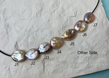 One-Of-A-Kind 16-17x20-23 mm AAA Large Hole Jumbo Natural Pink Mauve Baroque Pearl Hole Size 2.1mm Genuine High Luster Baroque Beads #P2842