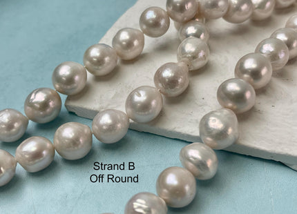 12-13.5-14 mm AA Natural White Baroque Freshwater Pearl Beads High Luster Genuine Natural White Color Baroque Edison Pearls #1485