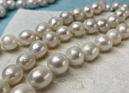 12-13.5-14 mm AA Natural White Baroque Freshwater Pearl Beads High Luster Genuine Natural White Color Baroque Edison Pearls #1485