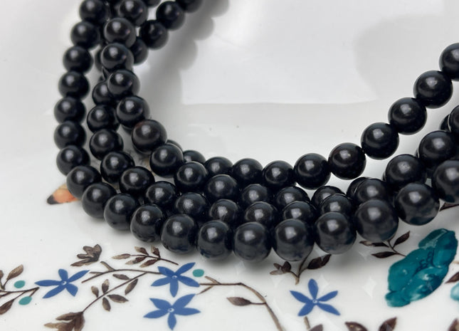 6mm 8mm 10mm 12mm Smooth Round Black Natural Sandalwood Beads Aromatic Wood Meditation Beads #4557