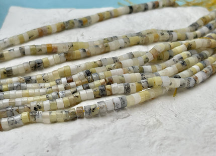 2x4mm Moss Opal Heishi Rondelle Shape Gemstone Loose Beads 15.5 Inches #4522