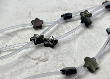 5 Pieces 10mm Smiley Face Star Shape Natural Mother of Pearl Gemstones Beads Genuine MOP Gemstones Drilled Loose Beads #4569