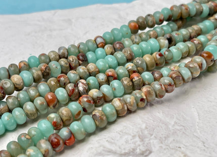 4x6 mm Impression Jasper Smooth Rondelle Shape Sea Sediment Jasper Discs Gemstone Beads 15.5 Inches Strand #4605