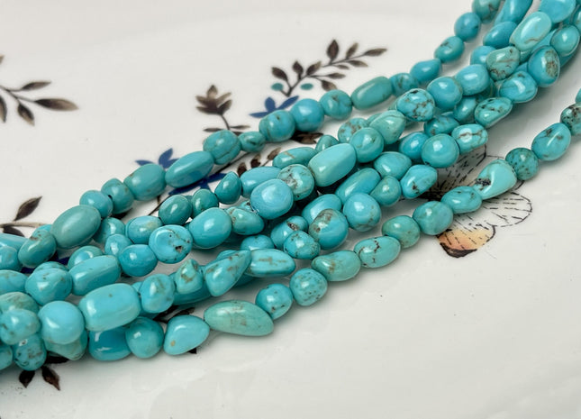 5-6 mm Turquoise Gemstone Irregular Nugget Beads Turquoise Color Irregular Nugget Gemstone Beads #4595