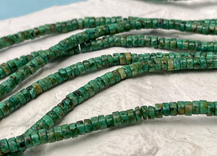 2x4 mm Heishi African Turquoise Gemstone Beads 15.5 Inches Strand #4609