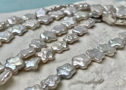 11 mm AAA Very Rare White Color Rounded Star Shape Freshwater Coin Pearl Beads Genuine High Luster Star Coin Pearls #P2853
