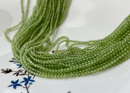2-3 mm Faceted Round Tiny Peridot Gemstone Beads Genuine Natural Peridot Loose Beads 13 Inches Strand #2504