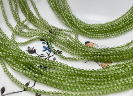 2-3 mm Faceted Round Tiny Peridot Gemstone Beads Genuine Natural Peridot Loose Beads 13 Inches Strand #2504