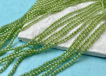 2-3 mm Faceted Round Tiny Peridot Gemstone Beads Genuine Natural Peridot Loose Beads 13 Inches Strand #2504