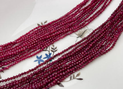 2 mm Faceted Round Ruby Color Pink Aventurine Gemstone Beads 13 Inches Strand #4542