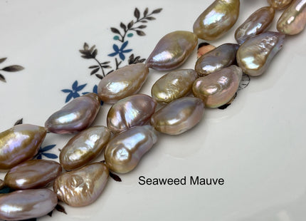 12-13x16-18 mm AAA Very Rare Natural Mauve Pink Freshwater Tear Drop Keshi Pearl Genuine High Luster Keshi Nugget Pearl #P2861