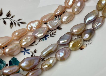 12-13x16-18 mm AAA Very Rare Natural Mauve Pink Freshwater Tear Drop Keshi Pearl Genuine High Luster Keshi Nugget Pearl #P2861