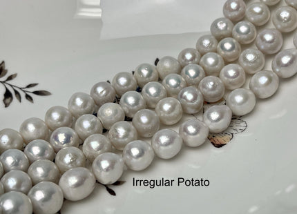 10-11 mm AA Natural White Edison Freshwater Pearl Beads High Luster Genuine Quality Off Round Edison Pearls #P2862