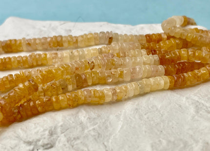4mm 5mm 6mm Natural Smooth Heishi Tyre Yellow Opal Gemstone Beads 16 Inches Strand #4547