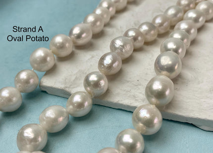 12-13.5-14 mm AA Natural White Baroque Freshwater Pearl Beads High Luster Genuine Natural White Color Baroque Edison Pearls #1485