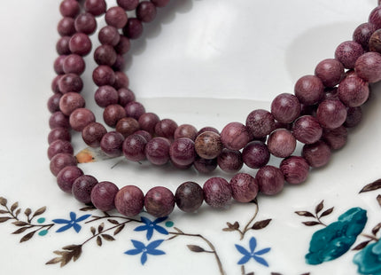 6mm 8mm 10mm 12mm Smooth Round Purple Tiger Skin Natural Sandalwood Beads Aromatic Wood Meditation Beads #4556