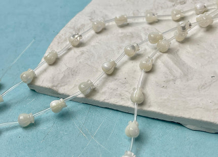 5 Pieces 6x7mm 8x9mm 8x10mm Rose Flower Bud Shape Natural Mother of Pearl Gemstones Beads Genuine MOP Gemstones Drilled Loose Beads #4562