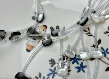 5 Pieces 10x12mm Bunny Rabbit Head Shape Natural Mother of Pearl Gemstones Beads Genuine MOP Gemstones Drilled Loose Beads #4563