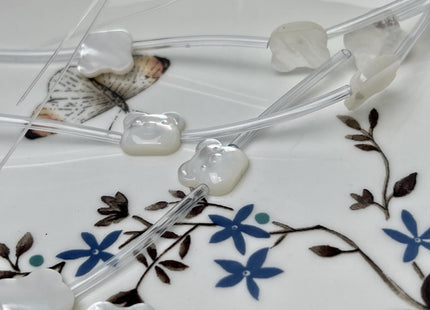 5 Pieces 10x11mm Bear Head Shape Natural Mother of Pearl Gemstones Beads Genuine MOP Gemstones Drilled Loose Beads #4564