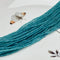2 mm Faceted Round Tiny Neon Blue Apatite Beads 13 Inches Strand #4649