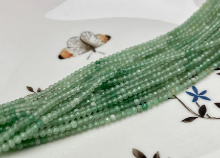 2x3 mm Natural Faceted Rondelle Shaded Green Aventurine Gemstone Beads 13 Inches Strand #4650